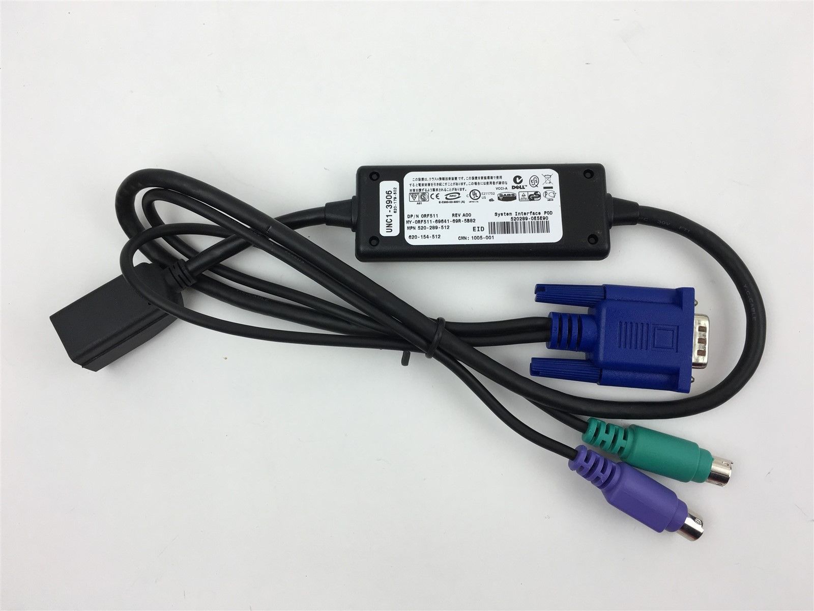 Dell KVM System Interface POD PS/2 Adapter 520-289-512 RF511 0RF511