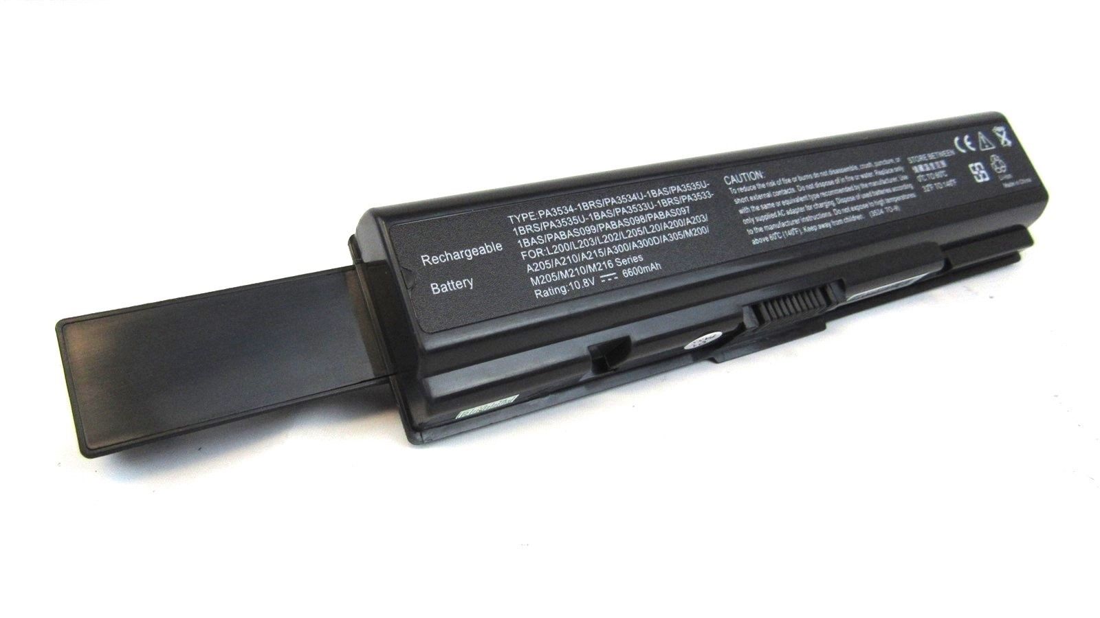 Battery for Toshiba Satellite A505 L505 L200 6600mAh High Capacity PA-3534-1BRS