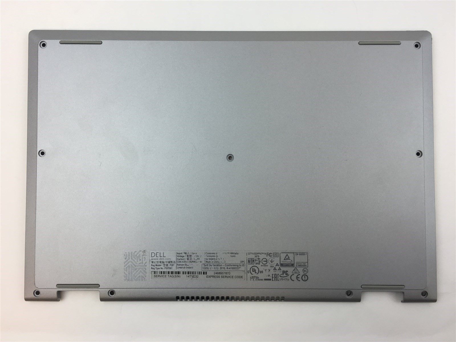 Genuine Dell Inspiron 11 3147 Laptop Case Bottom Cover Silver D1WVJ 0D1WVJ