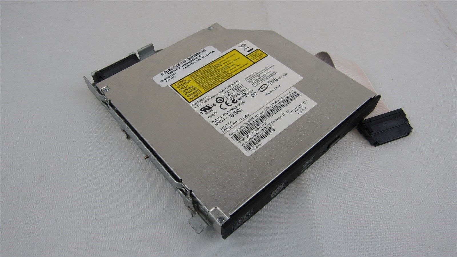 Dell 8X IDE CD/DVD-RW Internal Laptop Optical Drive with Tray F104H 0F104H