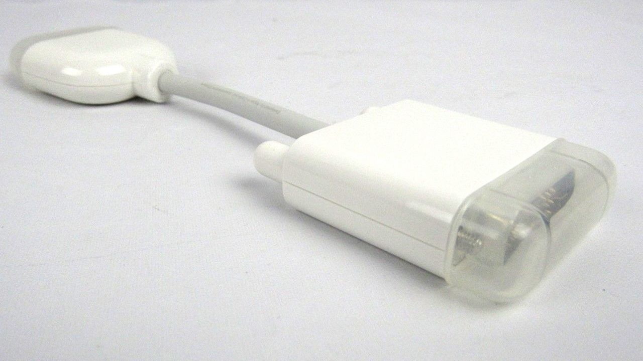 Apple DVI-I Male to VGA Female Monitor Adapter White Cable 603-3342 M8754G/A