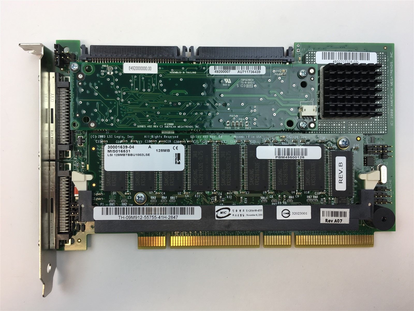 Genuine Dell PERC 3DC SCSI RAID LVD/SE 128MB Controller PCI-X 9M912 09M912