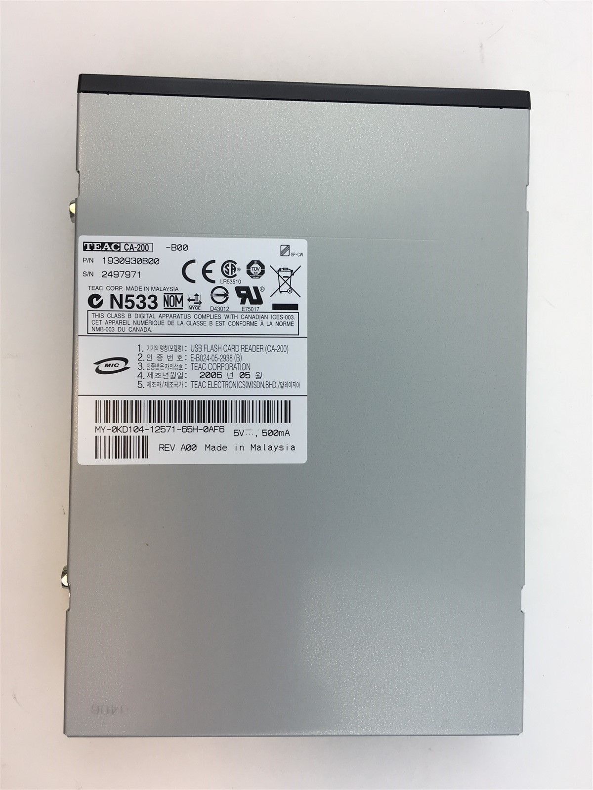 Dell XPS Dimension 13-in-1 Internal Media Card Reader 480 Mb/s KD104 0KD104