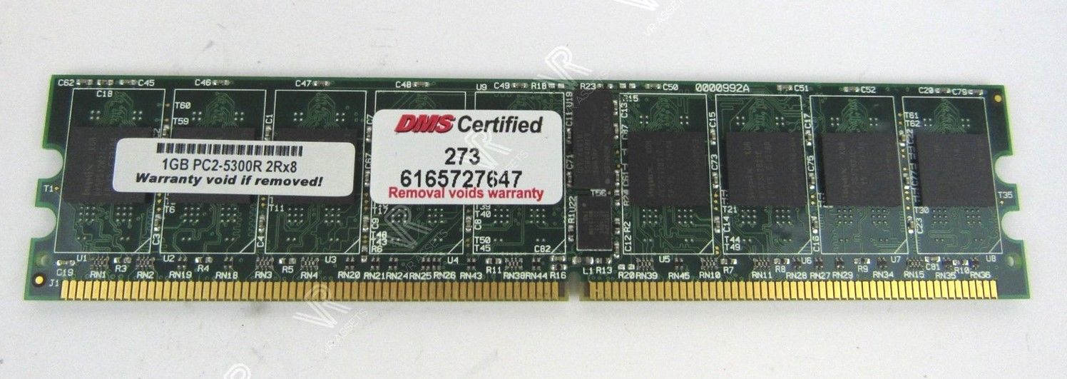 HP 1GB PC2-5300 DDR2 ECC Memory Module 6165727647 405475-051