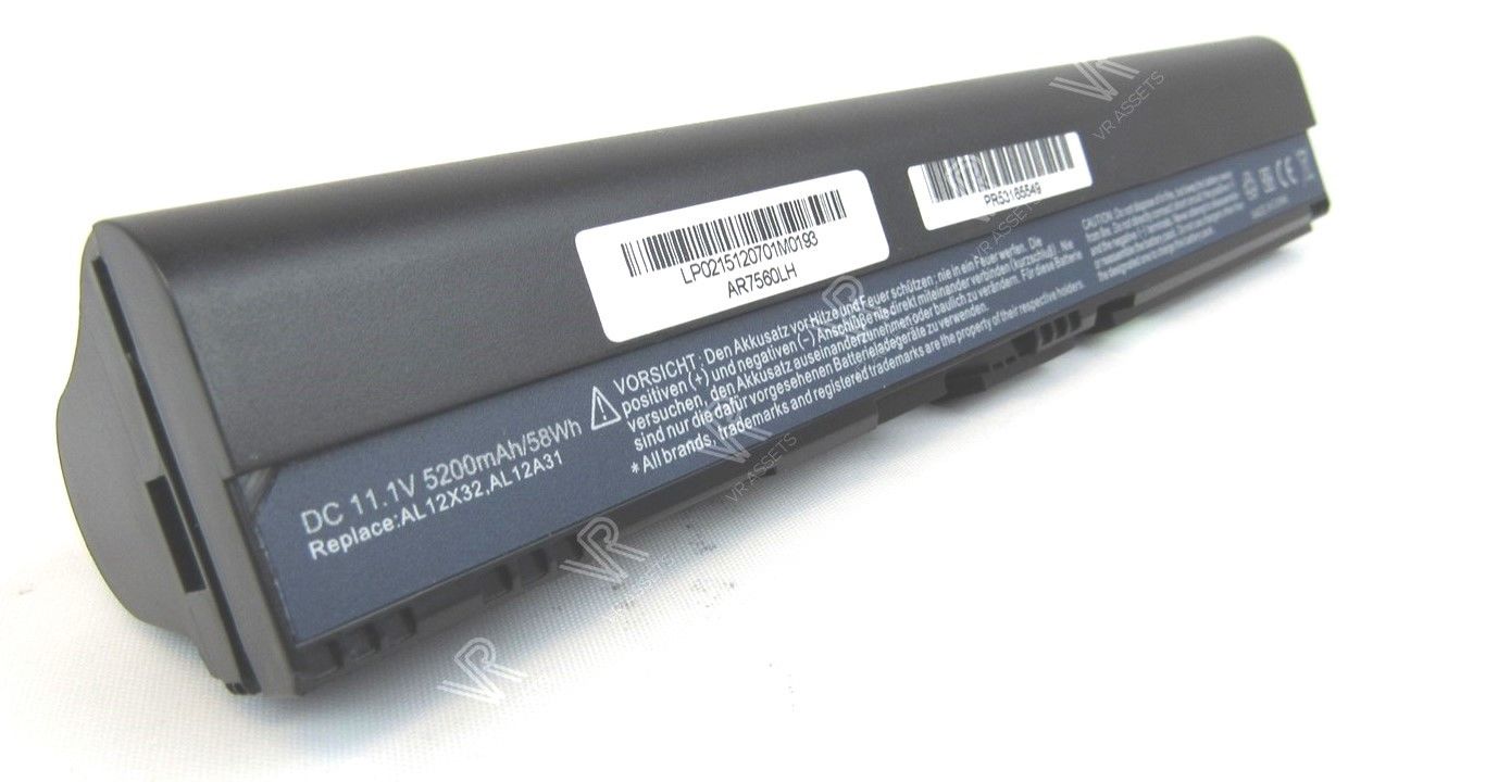 Acer Chromebook C710 Battery 11.1V 5200mAh/58Wh AL12A31 AL12X32