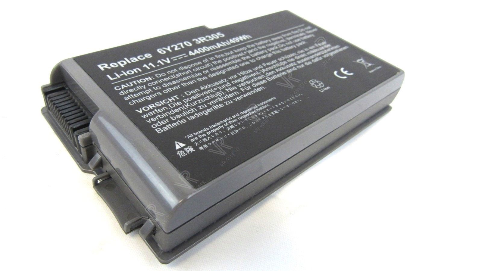 Battery for Dell Latitude D500 D505 D600 D610 11.1V 4400mAh/49Wh 6Y270 3R305