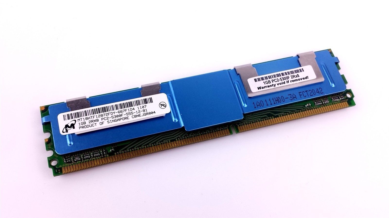 Micron 1GB DIMM PC2-5300 (DDR2-667) ECC 1.8v Server RAM T18HTF12872FDY-667F1D4