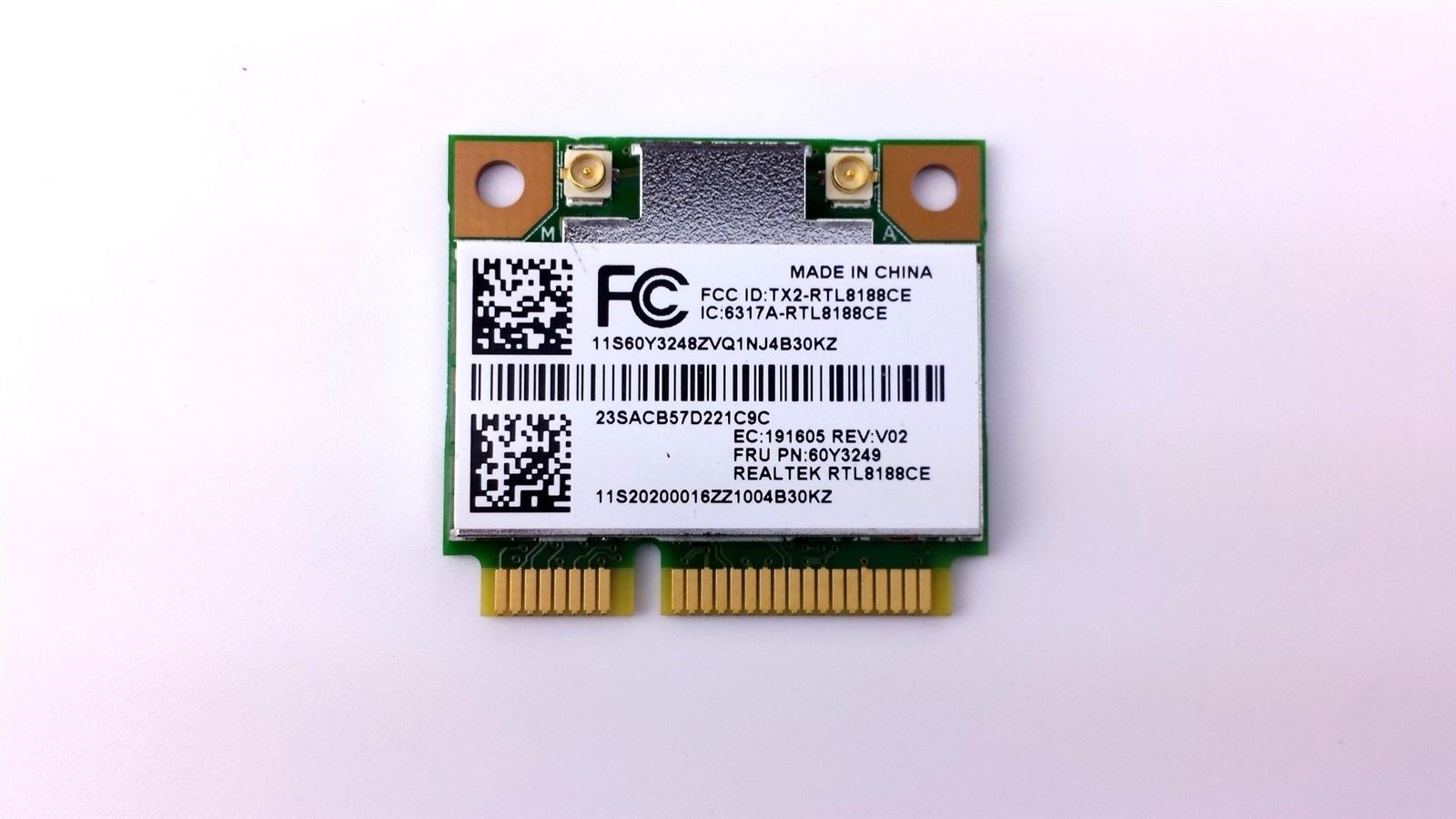 Lenovo ThinkPad T420 Realtek PCIe Wireless WiFi 802.11b/g/n Network Card 60Y3249