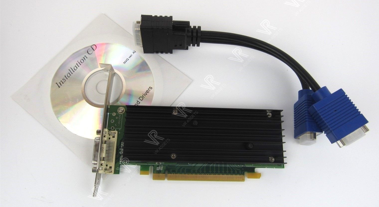 Dell NVIDIA Quadro NVS 256MB PCI-E DMS-59 Graphics Card Dual VGA Cable TW212 New
