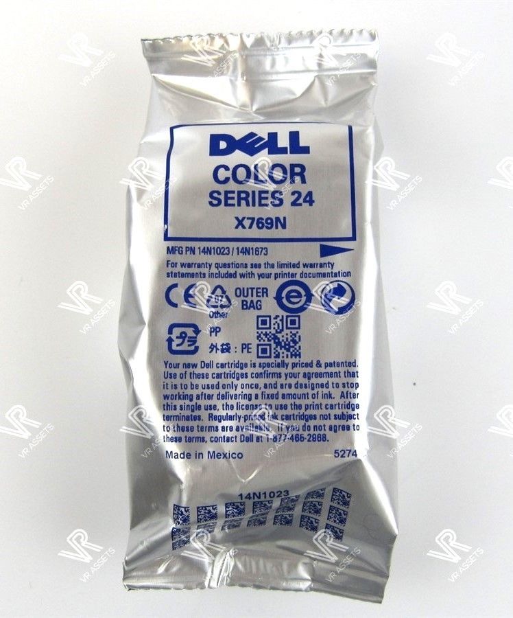 Genuine Dell Series 24 High Capacity Color Ink Cartridge 14N1023 X769N New