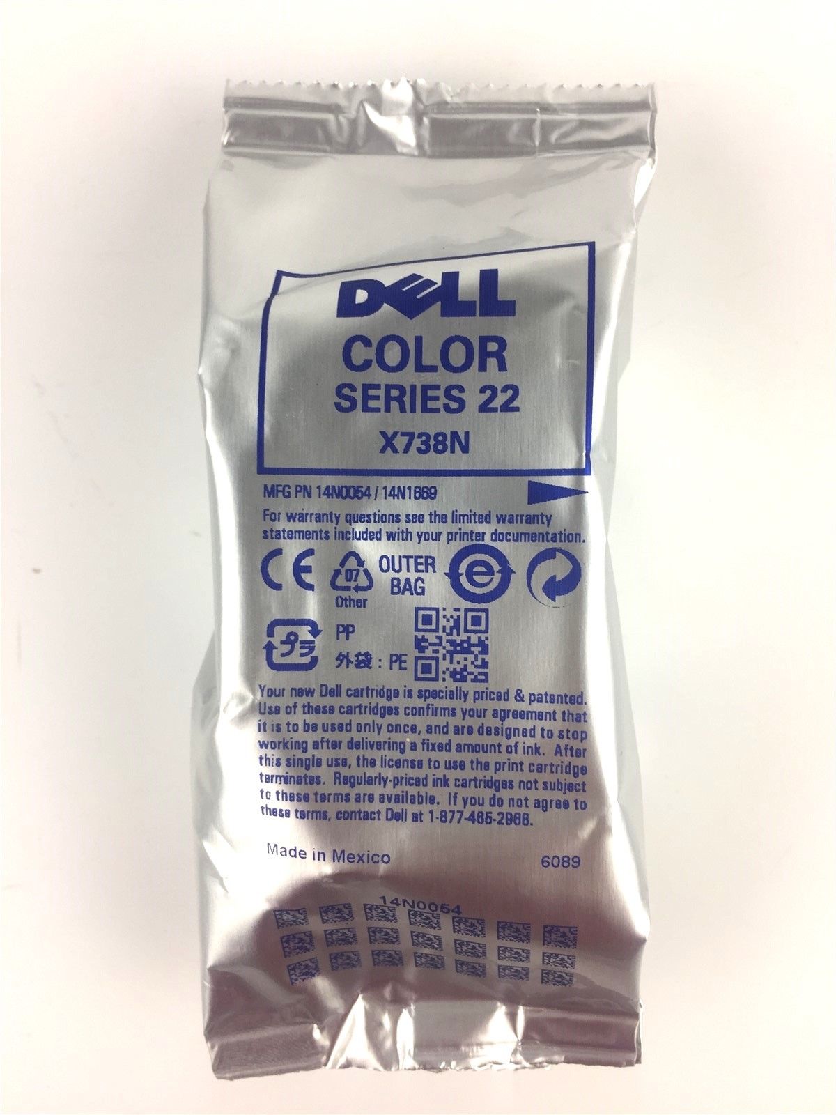 Genuine Dell Series 22 Color Ink Cartridge X738N 0X738N New Sealed