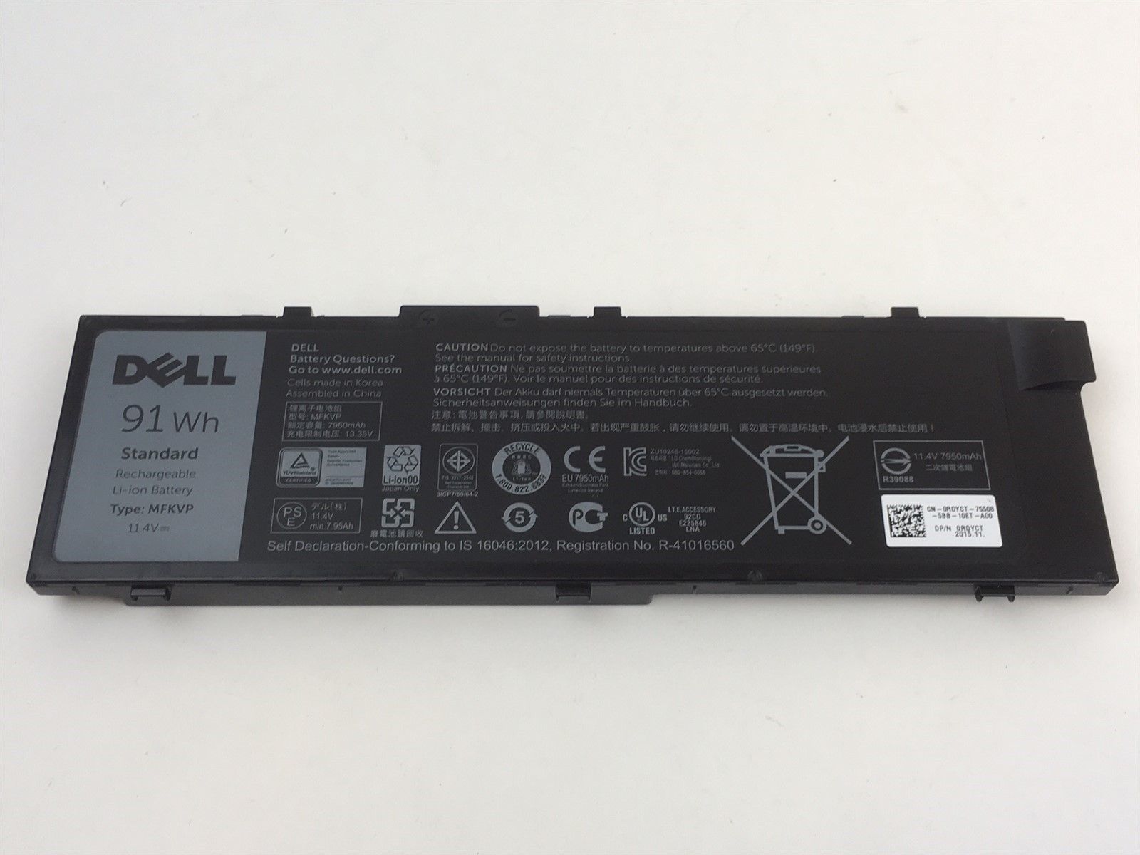 Dell Precision 7510 91Wh 11.4V Laptop Battery RDYCT 0RDYCT