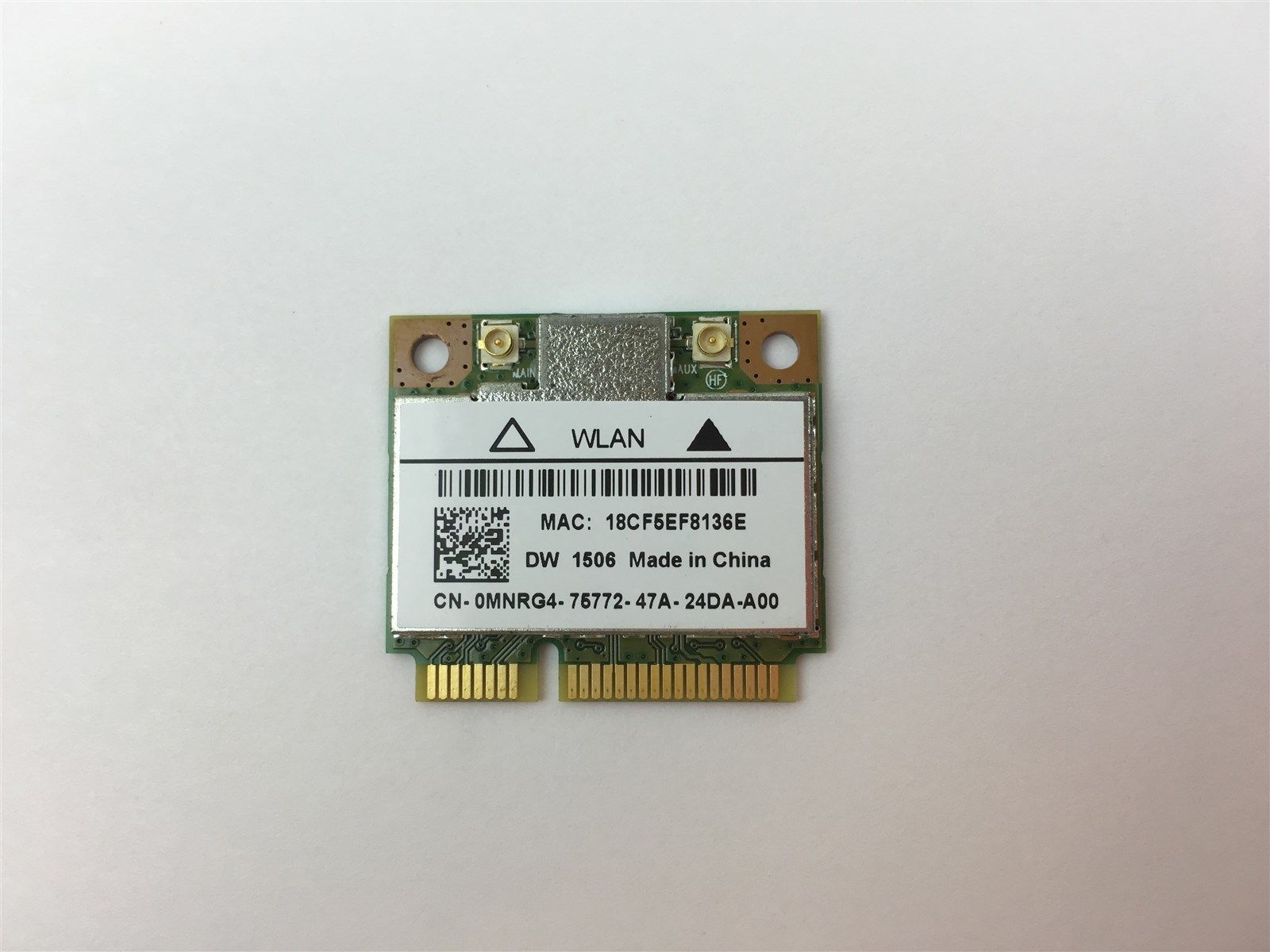 Dell AR5B125 DW1506 WLAN Half Wifi Mini Card 802.11n Module MNRG4 0MNRG4