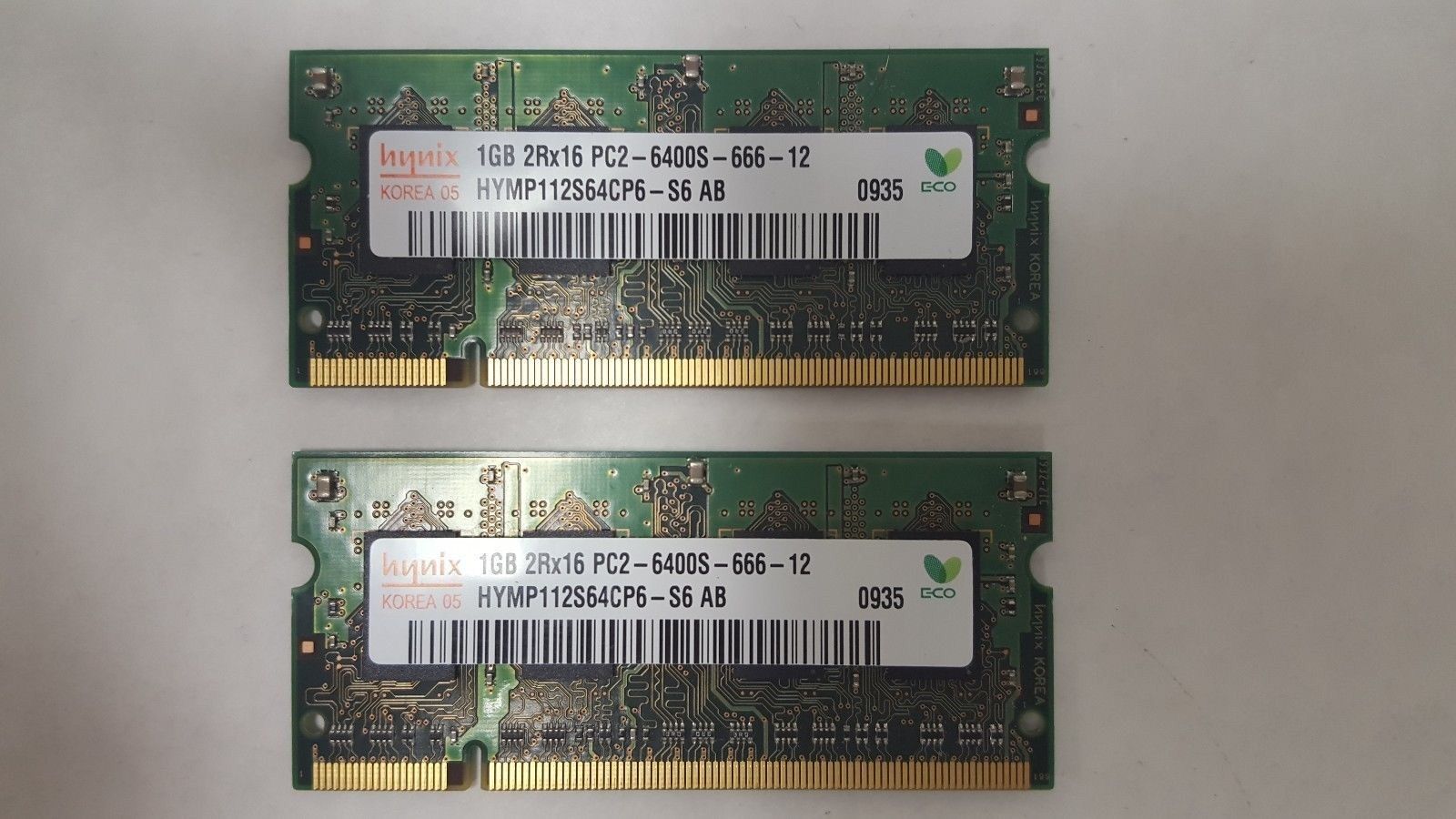 Hynix 2GB (2x1GB) PC2-6400S DDR2 800MHz 200 pin So-Dimm Laptop Memory